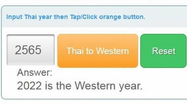 Convert Thai Year to Western year