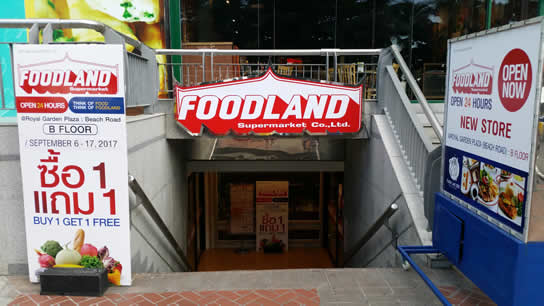 Foodland entrance Royal Garden Plaza Pattaya