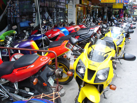 Yellow motorbike