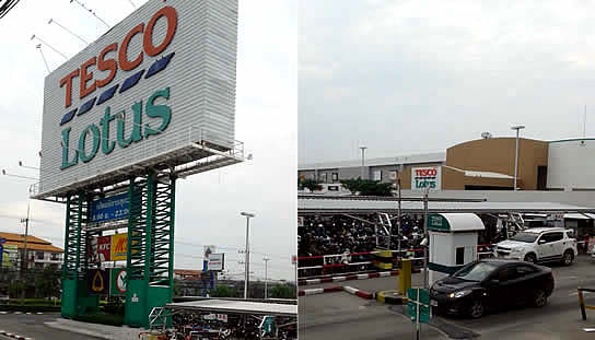 Tesco Lutus supermarket Pattaya